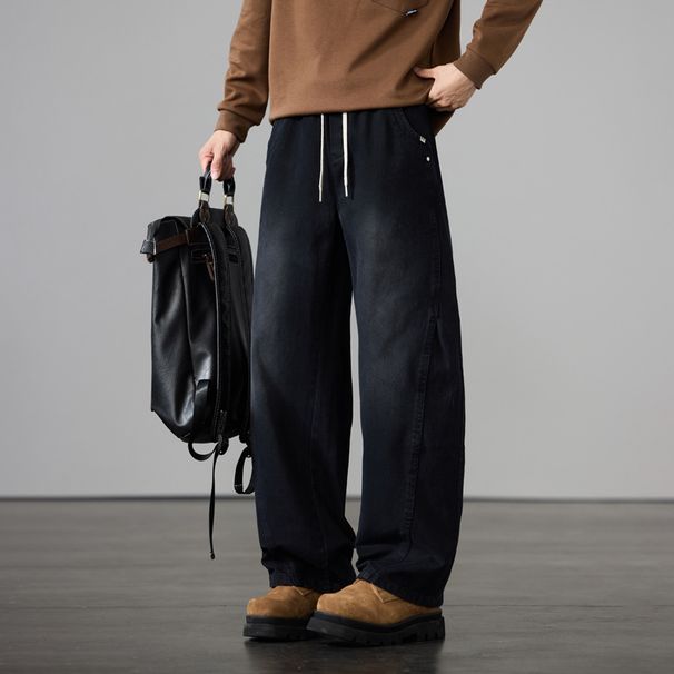 Vintage Style Jeans For Men & Women – High Street Loose Fit Straight-Leg Denim Pants, Durable & Casual_viptrois.com