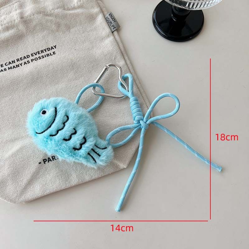 Bag Charms Colorful Plush Spotted Dog Rope Bow Pendant Cute Lanyard Keychain Versatile Bag Pendant_viptrois.com