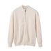 Men’s Double-Zip Knit Cardigan – Slim Fit Casual Sweater Jacket (M-3XL, 4 Colors, Breathable Polyester Blend, Wrinkle-Resistant, Korean Style)_viptrois.com