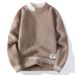 Men's Trendy Striped Knit Sweater – Versatile Pullover For Casual & Layering (White/Grey/Black/Brown, M-4XL)_viptrois.com