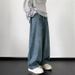 Men's Clothing Jeans Men's Loose Vintage Straight Leg Wide Leg Pants Trendy High Street Daddy Pants_viptrois.com