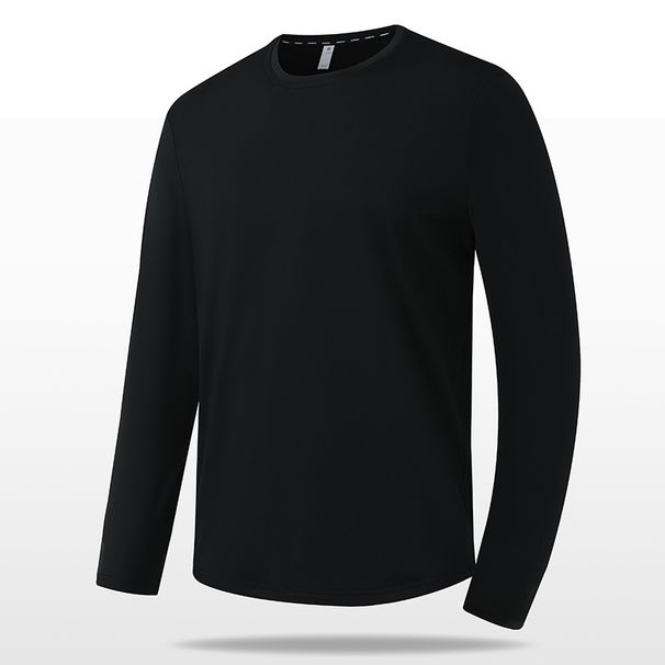 Men's Winter Performance Long Sleeve T-Shirt – High-Stretch & Warm Stand Collar Running & Hiking Top (Black, Dark Gray, Khaki, EU Sizing M-5XL)_viptrois.com
