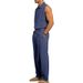 Men's Clothing Men's Linen Blend Sleeveless Shirt And Relaxed Fit Pants Set | Breathable Summer Outfit_viptrois.com