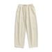 Monochrome Man- Japanese Style Draped Pure Cotton Casual For Men 2025 Spring New Retro Double Pleated Design Fleece Lined Versatile Long_viptrois.com