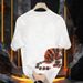 Fashion Trend Ins Personality Creative High Quality Loose Short Sleeve Large Size Men's T-Shirt 2025 Summer Top_viptrois.com