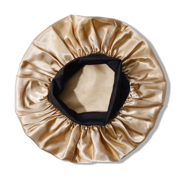 Wide Brim Satin Shower Cap - High Elastic Hair Protector For Salon-Quality At-Home Beauty Care_viptrois.com
