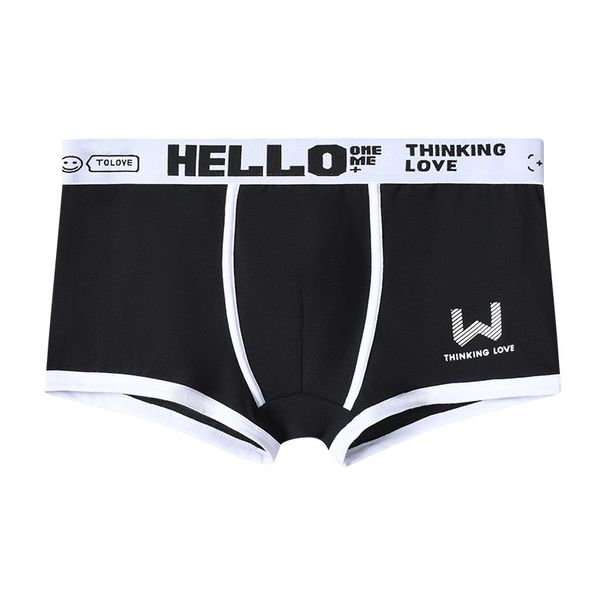 Pulse Men's Pure Cotton Youth Casual Boxer Briefs Four-Corner Underwear European And American Hot-Selling Exclusive_viptrois.com