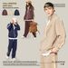 Men's Clothing Autumn and Winter 340G Heavy Zipper Jacket Men's Striped Embroidery Casual Sports Jacket Suit Men_viptrois.com