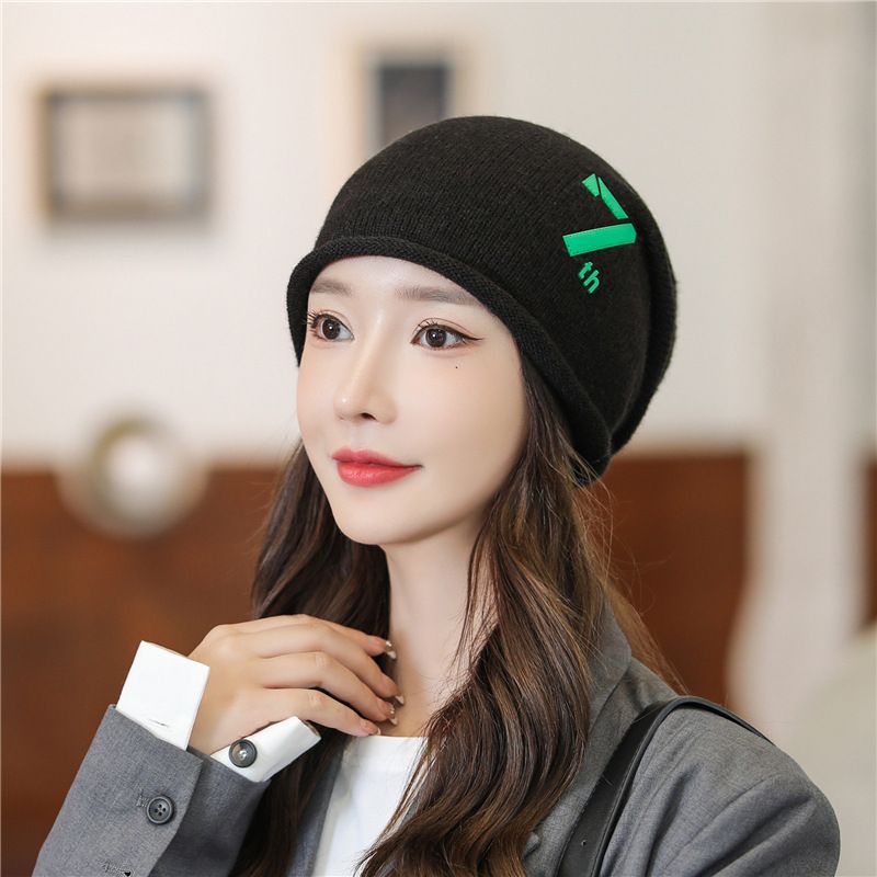 Chaopai Digital 7 Pile Children's Spring And Autumn Thick Instagram Red Face Small Baotou Knitted Big Head Perinatal Hat_viptrois.com
