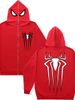 American Style Casual Hooded Long Zipper Men's Autumn And Winter New Youth Loose Casual Spider-Man Printed Sweatshirt_viptrois.com