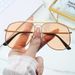 Men's Sunglasses New Toad Mirror Metal Large Frame Women's Sunglasses Trendy Internet Celebrity Sunglasses Anti Ultraviolet Sunglasses_viptrois.com