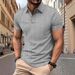 Unbeatable Quality 2025 Knitted New Summer Men's Polo Shirt Casual Henley Collar Short Sleeve Top_viptrois.com