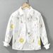 Cartoon Printed Long Sleeved Shirt For Men, Fashionable And Versatile, Artistic And Casual Loose Top_viptrois.com