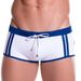 UXH Men's Boxer Fashionable Close-fitting Sexy White Swimming Four-corner Swim Trunks For Men_viptrois.com