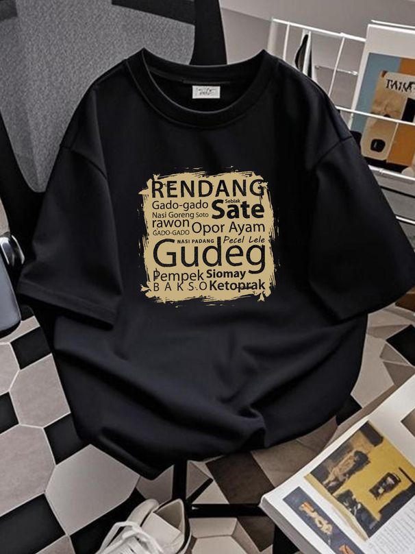 New Limited Top Favourite Indonesia Food, Indonesian Food Lovers T-Shirt Graphic Slightly Fashion Streetwear Designer Clothes Casual Stylish_viptrois.com