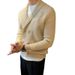 Business Knitted Jacket Men's Green Fruit Collar Double Breasted Sweater Warm Sweater High End_viptrois.com