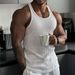 Men's Clothing Summer Knitted Fitness Vest Men's Racer Back Slim Vertical Stripes Fashion Sportswear Breathable Training Sleeveless_viptrois.com