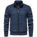 Men's Jacquard Knit Cardigan – Stand Collar Casual Sweater For Autumn & Winter (Dark Gray/Light Gray/Burgundy/Blue/Black, M-3XL)_viptrois.com