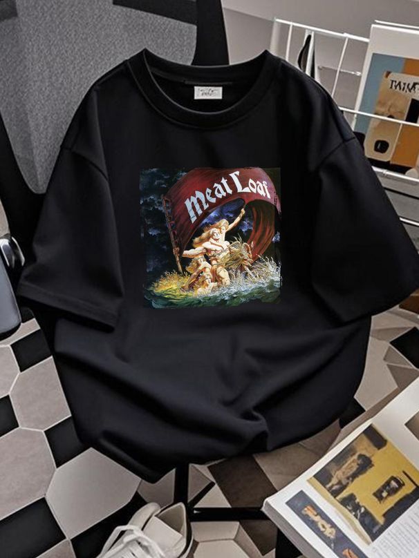 Cotton Unisex T-Shirt Meat Loaf Dead Ringer Album Tee More Than You Deserve Soft Slightly Versatile Stretched Fashion Streetwear Stylish_viptrois.com