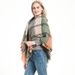 Unisex Women's shawl with woolen tricorn plaid scarf_viptrois.com