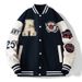 Retro Baseball Jacket – Vintage Embroidered Varsity Coat (Unisex, Polyester, Loose Fit, Casual & Streetwear, M-XXXL)_viptrois.com