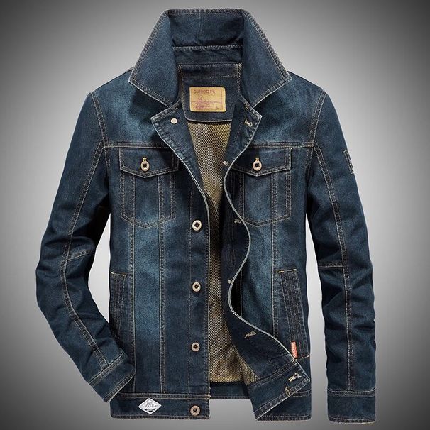 2025 Spring And Autumn Men's Jacket Men's New Denim Top Casual Large Size Classic Blue Middle-aged Loose Jacket Men_viptrois.com