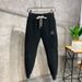 Men's Clothing Autumn And Winter New Knitted Ribbed Ankle Sweatpants Men's Trendy Black Slim Fitting Casual Trousers Men_viptrois.com