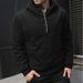Men's Zip-Up Hoodie – Lightweight Rabbit Fur Lining, Slim Fit Corduroy With Diagonal Pockets For Casual Streetwear_viptrois.com