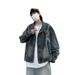 American Fashion High Street Men's Vintage Denim Jacket Jacket, Trendy Brand Autumn Collar, Personalized Design,_viptrois.com