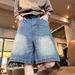 Men's Summer Lightweight Denim Shorts Retro Loose Fit 5 Inch Inseam Cargo Streetwear And Daily Casual Wear_viptrois.com