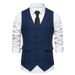 Star Same Retro Single-breasted Three-dimensional Pocket Men's Suit Vest Casual Business_viptrois.com