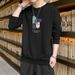 Loom Loom New Autumn Clothing Spring Long-sleeved T-shirt Bottoming Shirt Men's Round Neck Pullover Sweatshirt Men_viptrois.com