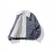 Men's Winter Lapel Padded Jacket Lamb Fleece Collar Warm Top_viptrois.com