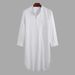 Muslim Pajamas, Long Sleeved Buttoned Solid Arab Shirt, Men's Robe_viptrois.com