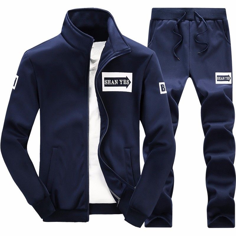 Men's Casual Tracksuit Set – Slim-Fit Long Sleeve Two-Piece (M-8XL, 6 Colors) Streetwear Style For Spring & Fall_viptrois.com