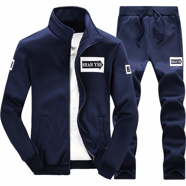 Men's Casual Tracksuit Set – Slim-Fit Long Sleeve Two-Piece (M-8XL, 6 Colors) Streetwear Style For Spring & Fall_viptrois.com