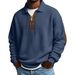 Cross-Border Heavyweight Hot-Selling Long-Sleeve Solid Color Sweatshirt For Men Fashion Loose Turn-Down Collar_viptrois.com