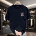 Men's Clothing Pure Cotton Printed Short Sleeved Trend Casual Round Neck T Shirt_viptrois.com
