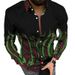 Men's Clothing Autumn Lapel 3d Octopus Flow Color Printing Casual Spot Youth Long Sleeve Shirt_viptrois.com
