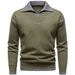 2025 Autumn Winter New British Style Turn-Down Collar Fashion Men's Trendy Casual Knitted Pullover Sweater_viptrois.com