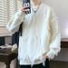 Autumn Coat Men's Trendy Patch Loose Knit Sweater Round Neck Versatile Sweater_viptrois.com