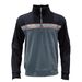 Men's Jacquard Half-Zip Sweatshirt – Stand Collar Pullover With Contrast Panels (Black/Gray, Black/Blue, Green/Gray, S-XXXL)_viptrois.com