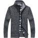 Men's Fleece Zip-Up Sweater Jacket - Thickened Warm Pullover With Stand Collar, Casual & Stylish (Multiple Colors & Sizes)_viptrois.com