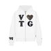 Hooded Sweatshirt Trendy American Style Creative Design Heart Letter Patch Embroidery Loose Casual Sports Shirt Unisex_viptrois.com
