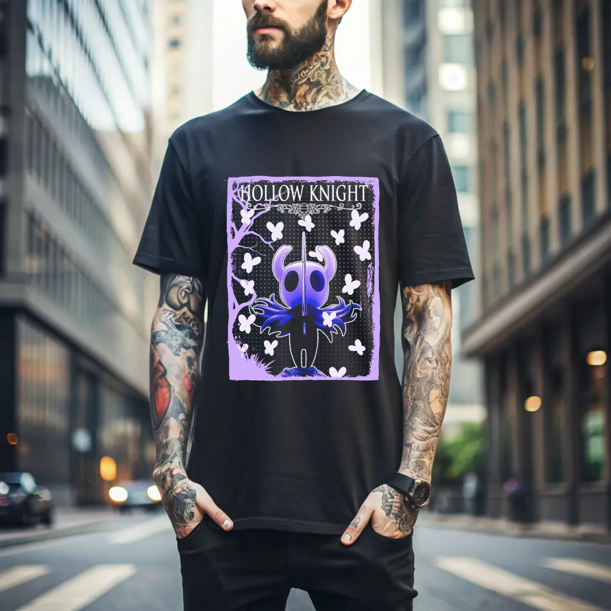 MENS WOMENS Hollow Knight Unisex Gaming T-Shirt Mens Womens Tees Top Indie Girl Top Best Gifts Black Shirt 148_viptrois.com