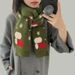 Christmas gift red deer scarf female everything with autumn winter warm lengthening Instagram students cute skin bib_viptrois.com