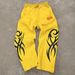 Men's Clothing Elastic Waist Wide Leg Sweatpants Men's Fashion Retro Hip Hop Rap Street Print Casual Trousers_viptrois.com