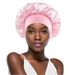solid color wide brim elastic adult sleeping cap men and women fashion hair care beauty shower cap satin chemotherapy cap_viptrois.com