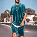 Men's Clothing Casual Short Sleeved Shorts Men Two Piece Suit_viptrois.com