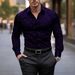 Men's Clothing Spring And Autumn Men's Shirt Youth Breathable Formal Wear Anchor Print Thin Men's Long Sleeved Shirt_viptrois.com